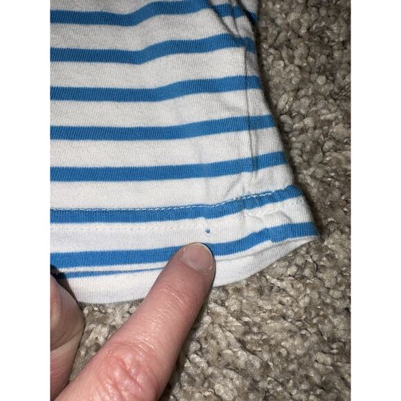 Girl’s Vineyard Vines Boxy Whale Patch Pink & Blue Striped T-Shirt Size 14 READ - Picture 8 of 11